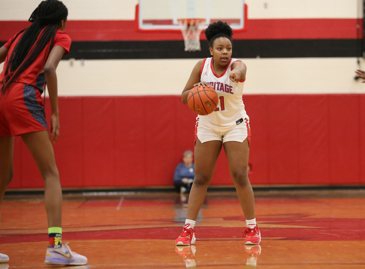 Midlothian Heritage Denton Ryan Texas girls basketball UIL 5A bi-district playoffs 021423 Brian McLean 3